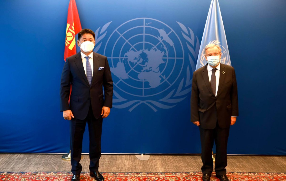 Монгол Улсын Ерөнхийлөгч У.Хүрэлсүх НҮБ-ын Ерөнхий нарийн бичгийн даргатай уулзав