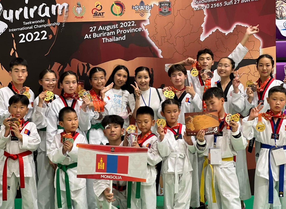Монгол хүүхдүүд ОУ-ын Таеквондогийн тэмцээнээс 16 алтан медаль авчээ