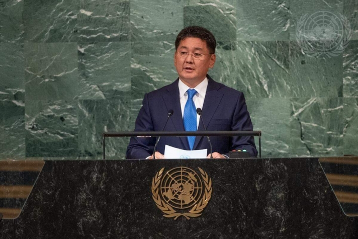Ерөнхийлөгч НҮБ-ын индрээс дэлхий нийтийг энх тайванд уриалав